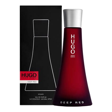 deep red hugo boss woman.